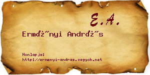 Erményi András névjegykártya