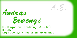 andras ermenyi business card